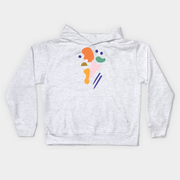 Abstract palette Kids Hoodie by Elizabeth Olwen